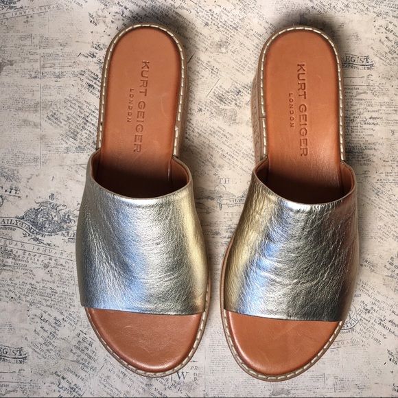 Kurt Geiger | Shoes | Kurt Geiger London Maci Cork Flatform Slides |  Poshmark